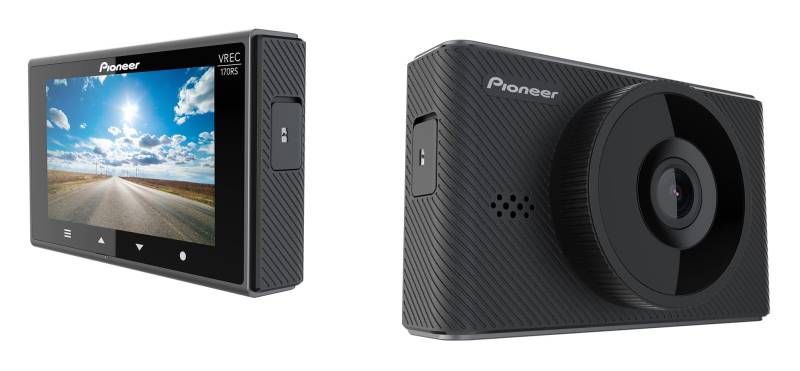 Pioneer VREC-170RS Dashcam: Frontkamera mit Full HD Aufzeichnung, 139° Weitwinkel, GPS-Tracking, Parküberwachung, 3“ LCD Display + AppSteuerung von Pioneer