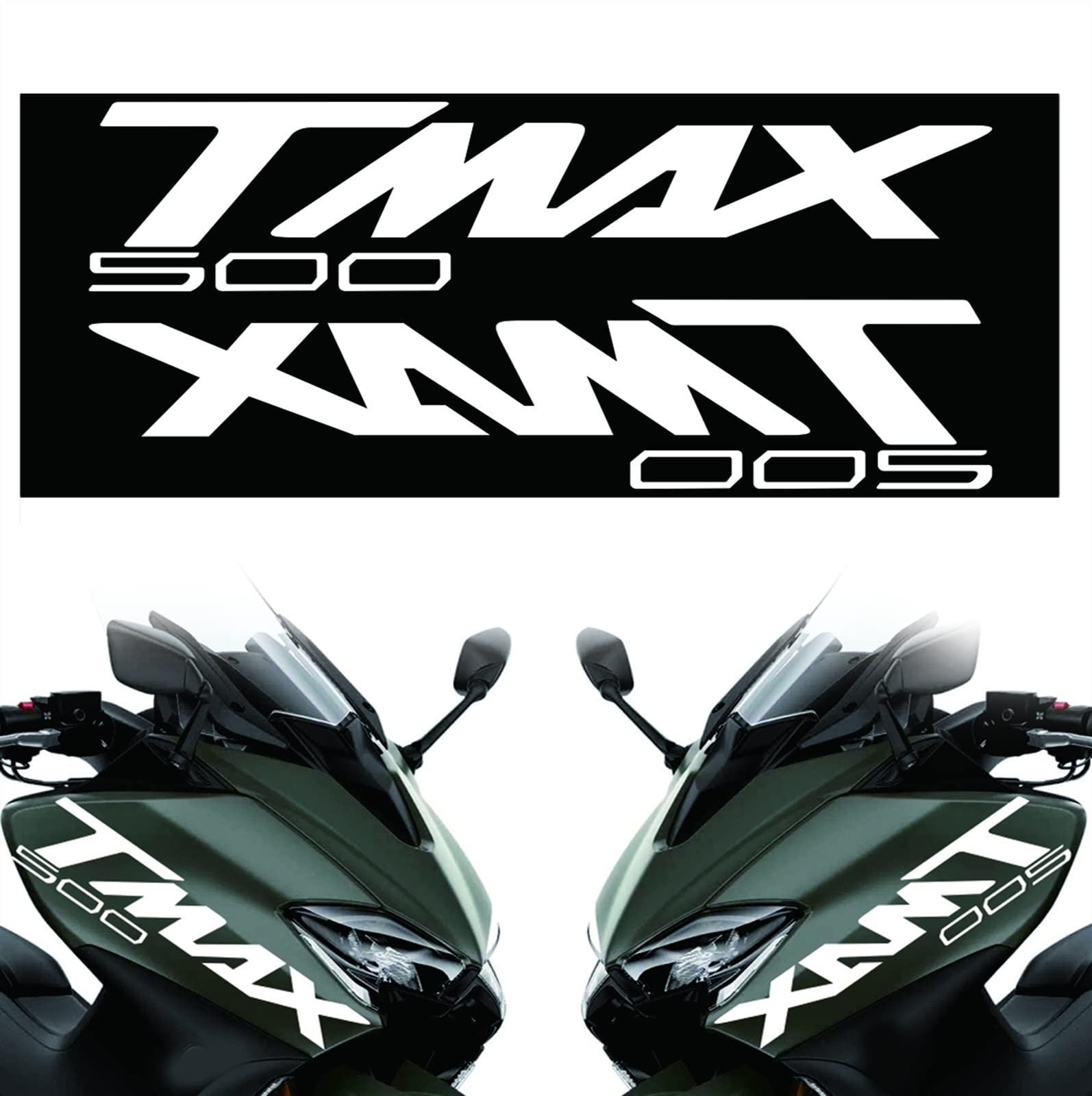 Reflektierende Aufkleber Für Yamaha Tmax 500 530 560 Tamx530 Tmax Aufkleber Logo Emblem Kit (Color : 500 White) von Pipeko