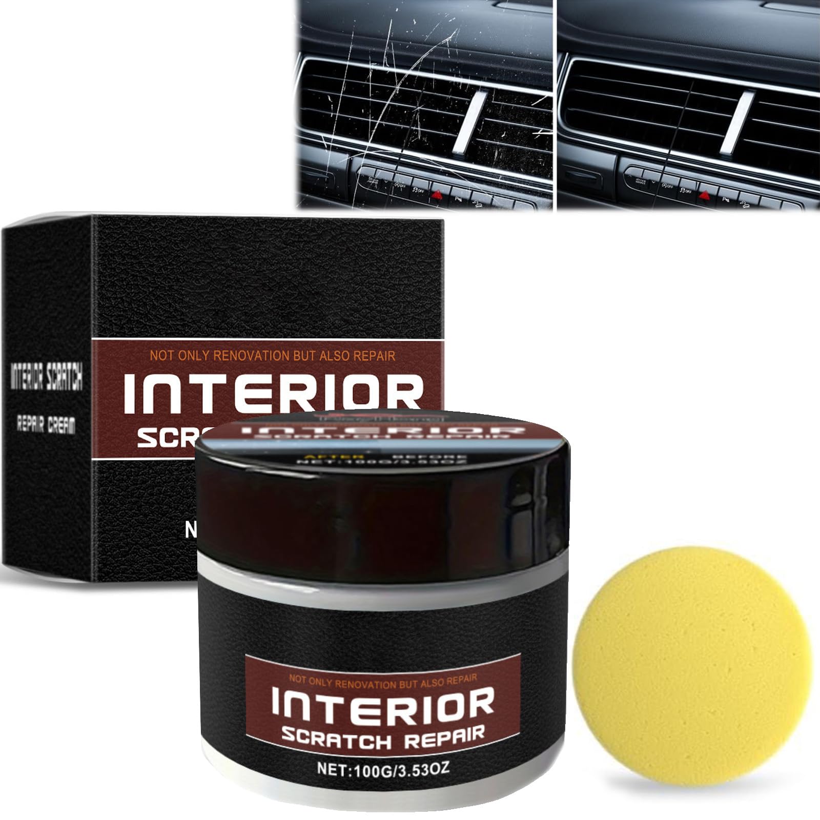 Auto Interior Scratche Rpair Wax, Kratzer Entferner Auto, Auto-Kunststoffpflege Innen, Kratzer Entferner Reparaturset für Alle Fahrzeuge, Bringen Sie Ihr Auto wieder in Seinen Ursprünglichen Glanz Auto Interior Scratche Rpair Wax, Kratzer Entferner Auto, Auto-Kunststoffpflege Innen, Kratzer Entferner Reparaturset für Alle Fahrzeuge, Bringen Sie Ihr Auto wieder in Seinen Ursprünglichen Glanz von Pipihome