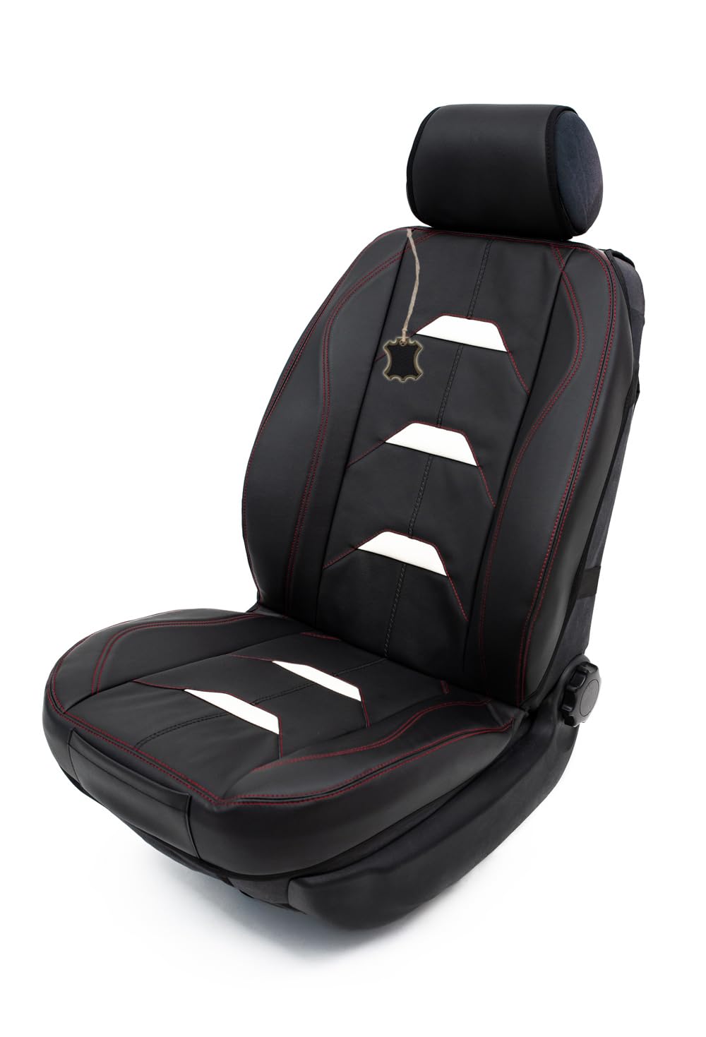 Piton Applicatore Leather White-Red Autositzschoner, Sitzschoner Auto, hermittel in der EU, universeller Sitzbezug, Sitzschutz kompatibel mit den meisten Autos und SUV (Weiß-Rot) Piton Applicatore Leather White-Red Autositzschoner, Sitzschoner Auto, hermittel in der EU, universeller Sitzbezug, Sitzschutz kompatibel mit den meisten Autos und SUV (Weiß-Rot) von Piton