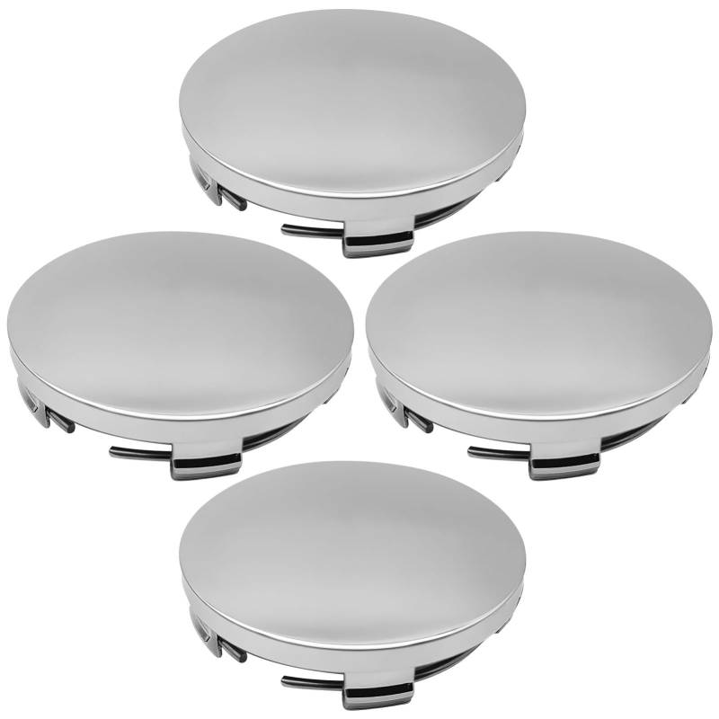 4 Stück Nabendeckel 60 mm - Universal Radnabenkappen, OD 60mm ID 56mm Nabenabdeckung, ABS Felgenkappen Polierte Oberfläche, Radnabenabdeckung für Auto Zubehör, Silbrig von Pixaro
