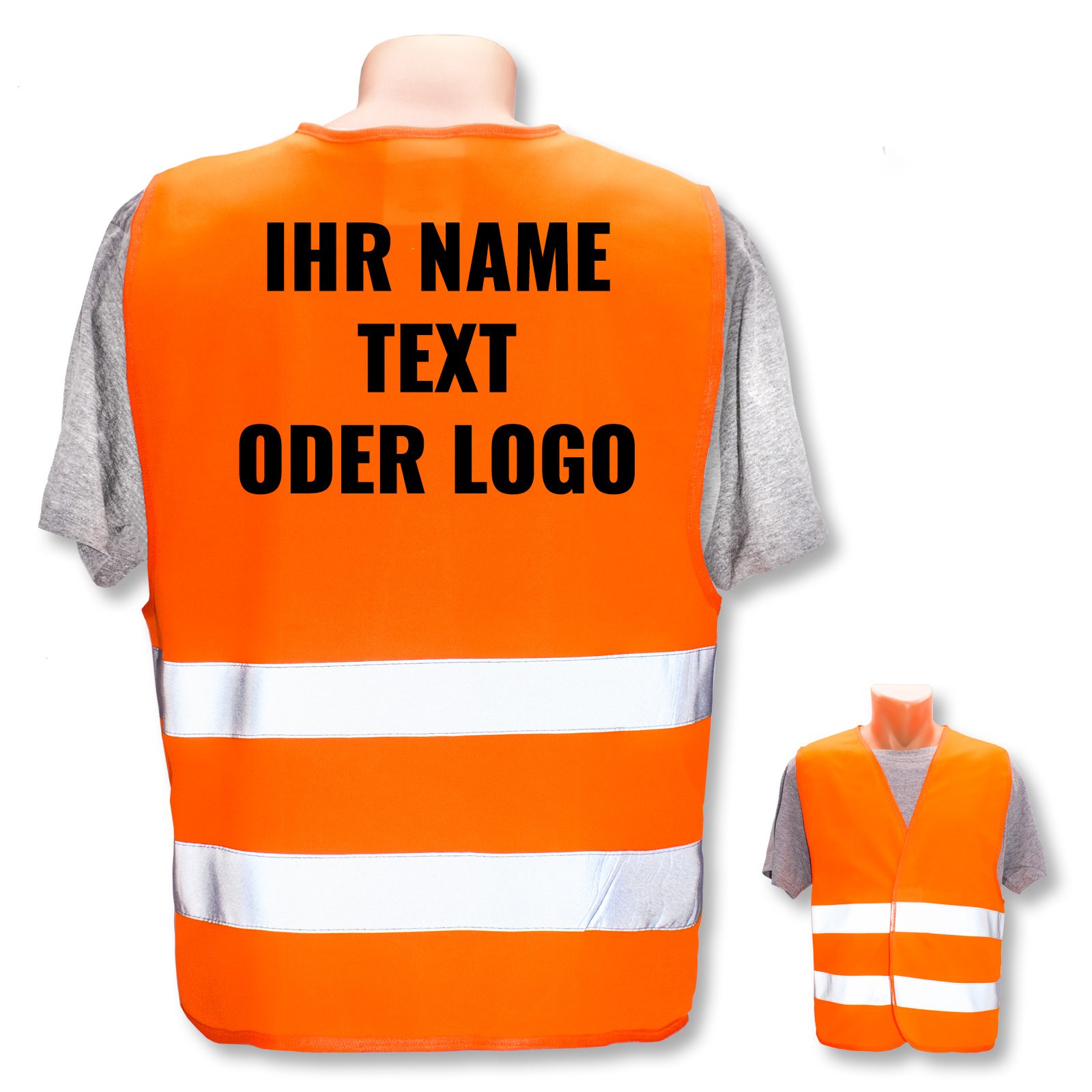 Personalisierte Warnweste nach ISO 471 für Privat und Gewerbe * eigenes Logo Name Bild * Klasse 2/2 Sicherheitsweste, Farbe Warnweste:Orange Personalisierte Warnweste nach ISO 471 für Privat und Gewerbe * eigenes Logo Name Bild * Klasse 2/2 Sicherheitsweste, Farbe Warnweste:Orange von PixiPrints.com