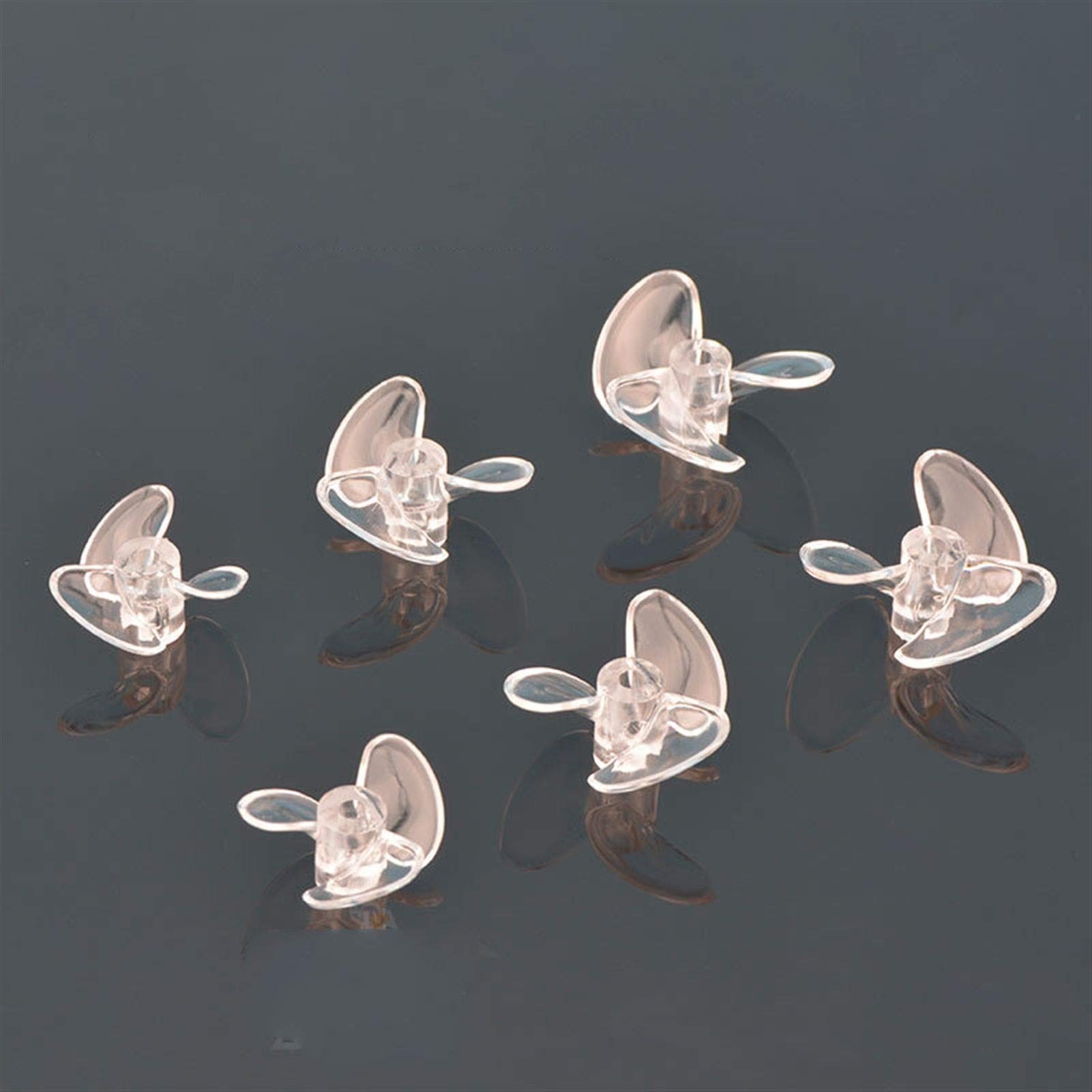 Pizgear 1 Pc Transparent High Speed ​​3mm Prop RC Boot 3 Klingen Propeller Hohe Zähigkeit Positiv/Reverse 3 Klingen Schraube Rc Boot Propeller für Boote(D34mm Positive) von Pizgear