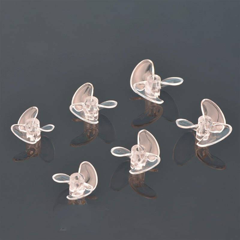 Pizgear 1 Pc Transparent High Speed ​​3mm Prop RC Boot 3 Klingen Propeller Hohe Zähigkeit Positiv/Reverse 3 Klingen Schraube Rc Boot Propeller für Boote(D34mm Positive) von Pizgear