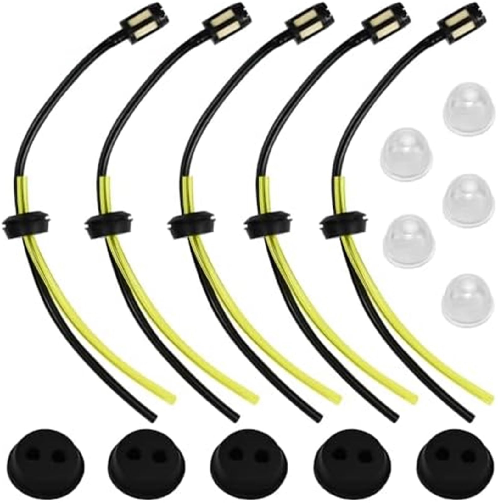 Pizgear 15-teiliges Kraftstoffleitungs-Montageset for Rasentrimmer, universelle Kraftstoffleitung for Rasentrimmer mit Kraftstoffpumpe und Dichtungstülle for den Kraftstofftank, for Freischneider, Ras Pizgear 15-teiliges Kraftstoffleitungs-Montageset for Rasentrimmer, universelle Kraftstoffleitung for Rasentrimmer mit Kraftstoffpumpe und Dichtungstülle for den Kraftstofftank, for Freischneider, Ras von Pizgear
