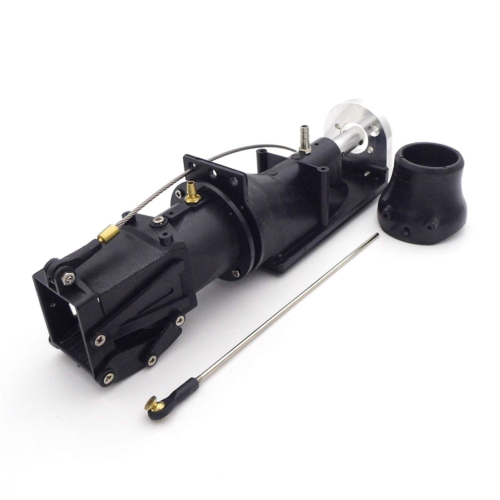 Pizgear 1PC Wasser Thruster Jet Pumpe 26mm 3 Klingen Propeller Vorwärts Rückwärts Auswerfer 40cm-60cm RC Jet Drive Boot Jet Boot Propeller für Boote(4mm Motor Shaft) von Pizgear