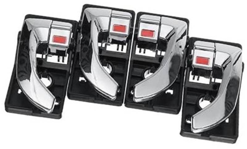 Pizgear 4 Stück, for Hyundai, for Tucson 2005 2006 2007 2008 2009, Auto-Innentürgriff innen, Innentürknauf, Autozubehör Auto-Innentürgriff(Black Silver) von Pizgear
