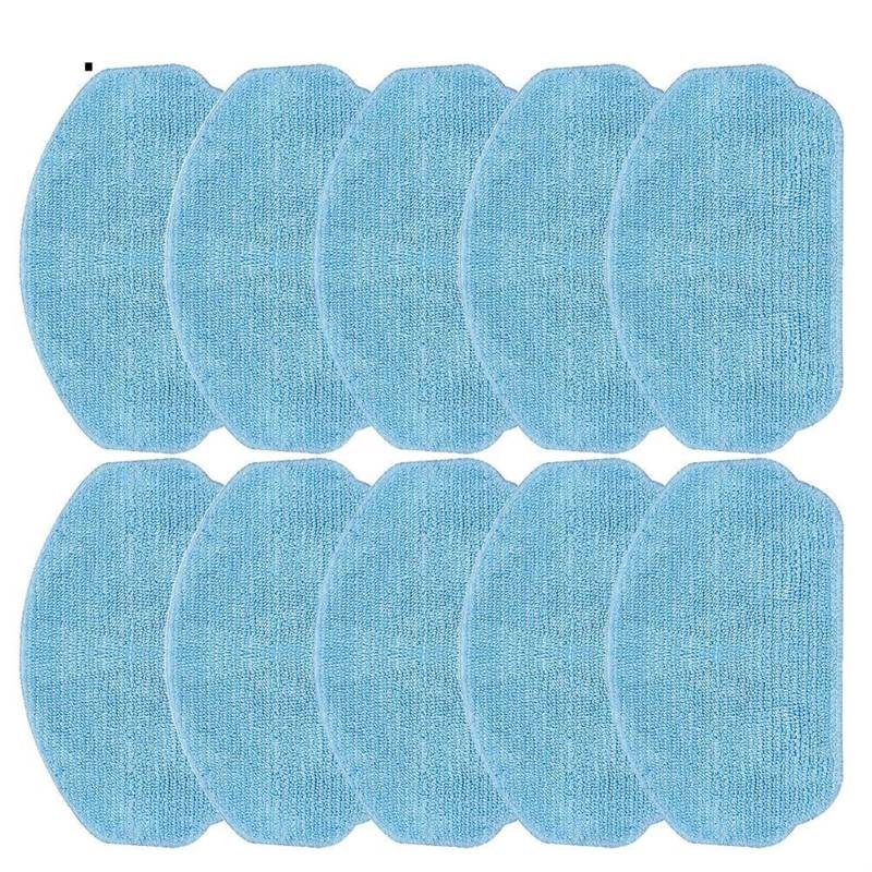 Pizgear 5/10 Stück Mikrofaser-Reinigungstücher, for EICOBOT, for BR150 Staubsaugerroboter, trockene und nasse Nutzung, Wischtücher, Pad, Bodenreinigung Roboter-Staubsauger-Wischpad(10 Pack) von Pizgear