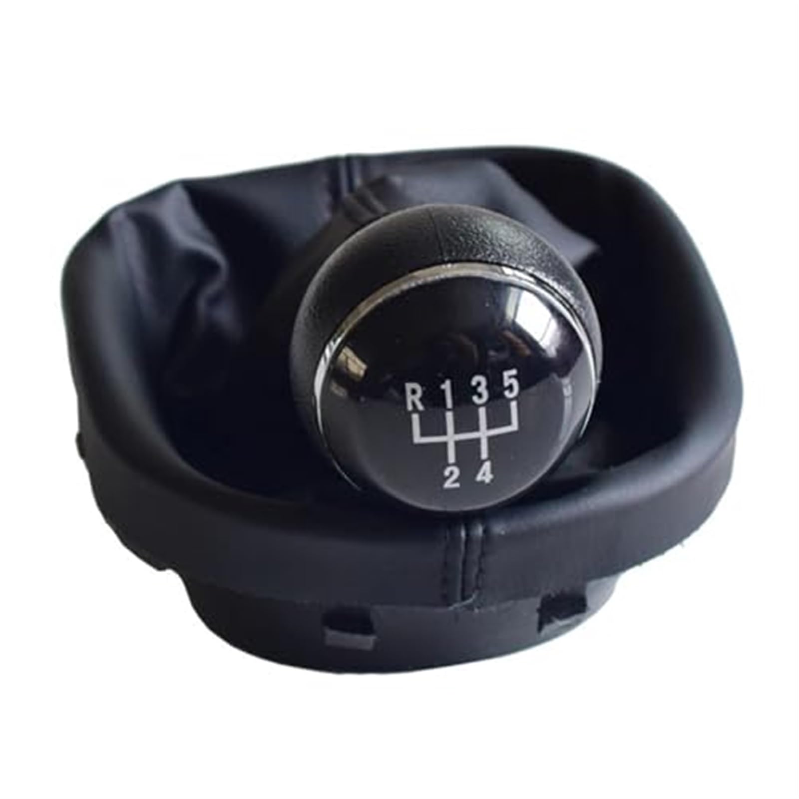 Pizgear 5/6-Gang-Auto-Schaltknauf-Gamaschenmanschettenabdeckung, for Caddy, 2 II MK2, für, for Touran, 2004–2009, manueller Hebelschalthebel, Handball Auto-Schaltknauf(Black 5 Speed) von Pizgear