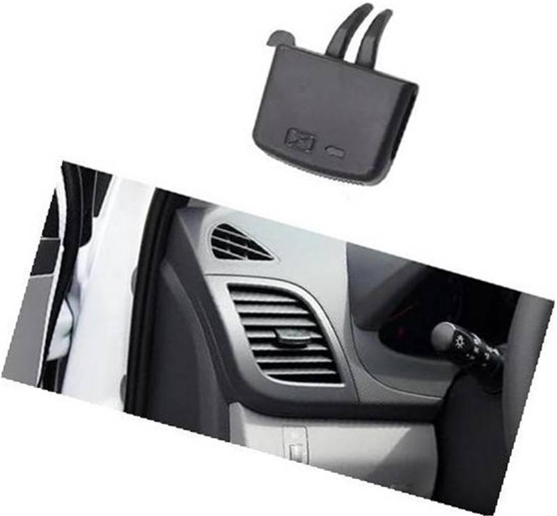 Pizgear Armaturenbrett-Entlüftungs-Reparatursatz, Auslasslaschen-Clip, Entlüftungsgitter, Auto-Clip, for Hyundai, for Verna for Solaris 2010–2016 Auto-Lüftungsclip(Black NO.1) von Pizgear