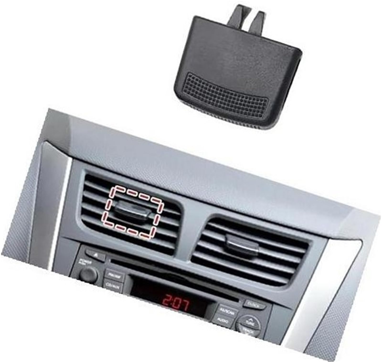 Pizgear Armaturenbrett-Entlüftungs-Reparatursatz, Auslasslaschen-Clip, Entlüftungsgitter, Auto-Clip, for Hyundai, for Verna for Solaris 2010–2016 Auto-Lüftungsclip(Black NO.2) von Pizgear
