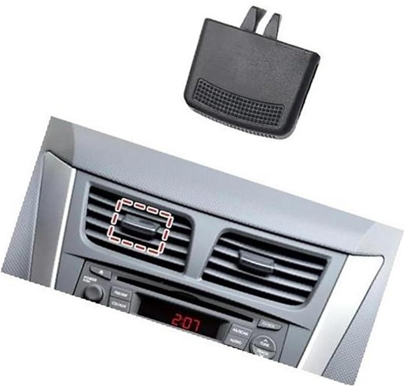 Pizgear Armaturenbrett-Entlüftungs-Reparatursatz, Auslasslaschen-Clip, Entlüftungsgitter, Auto-Clip, for Hyundai, for Verna for Solaris 2010–2016 Auto-Lüftungsclip(Black NO.2) von Pizgear