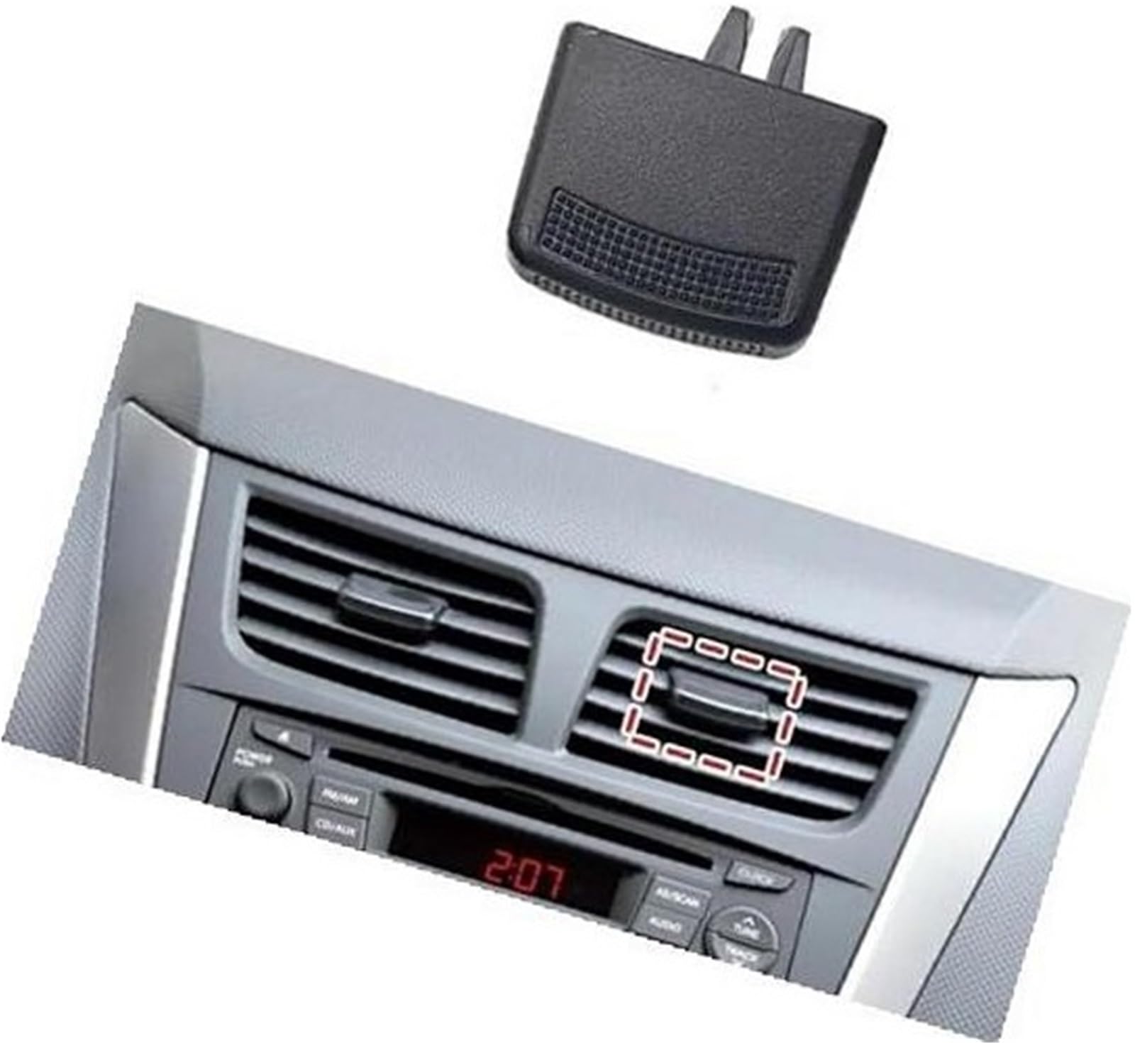 Pizgear Armaturenbrett-Entlüftungs-Reparatursatz, Auslasslaschen-Clip, Entlüftungsgitter, Auto-Clip, for Hyundai, for Verna for Solaris 2010–2016 Auto-Lüftungsclip(Black NO.3) von Pizgear