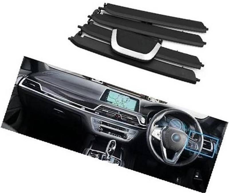 Pizgear Armaturenbrett-Entlüftungsgitter LHD RHD Auto-Armaturenbrett-AC-Entlüftungsauslassgitter, for, 5er G30 G31 6S GT G32 520d 525i 530i 540i Lüftungsauslass für Autoklimaanlage(Black RHD Left) von Pizgear