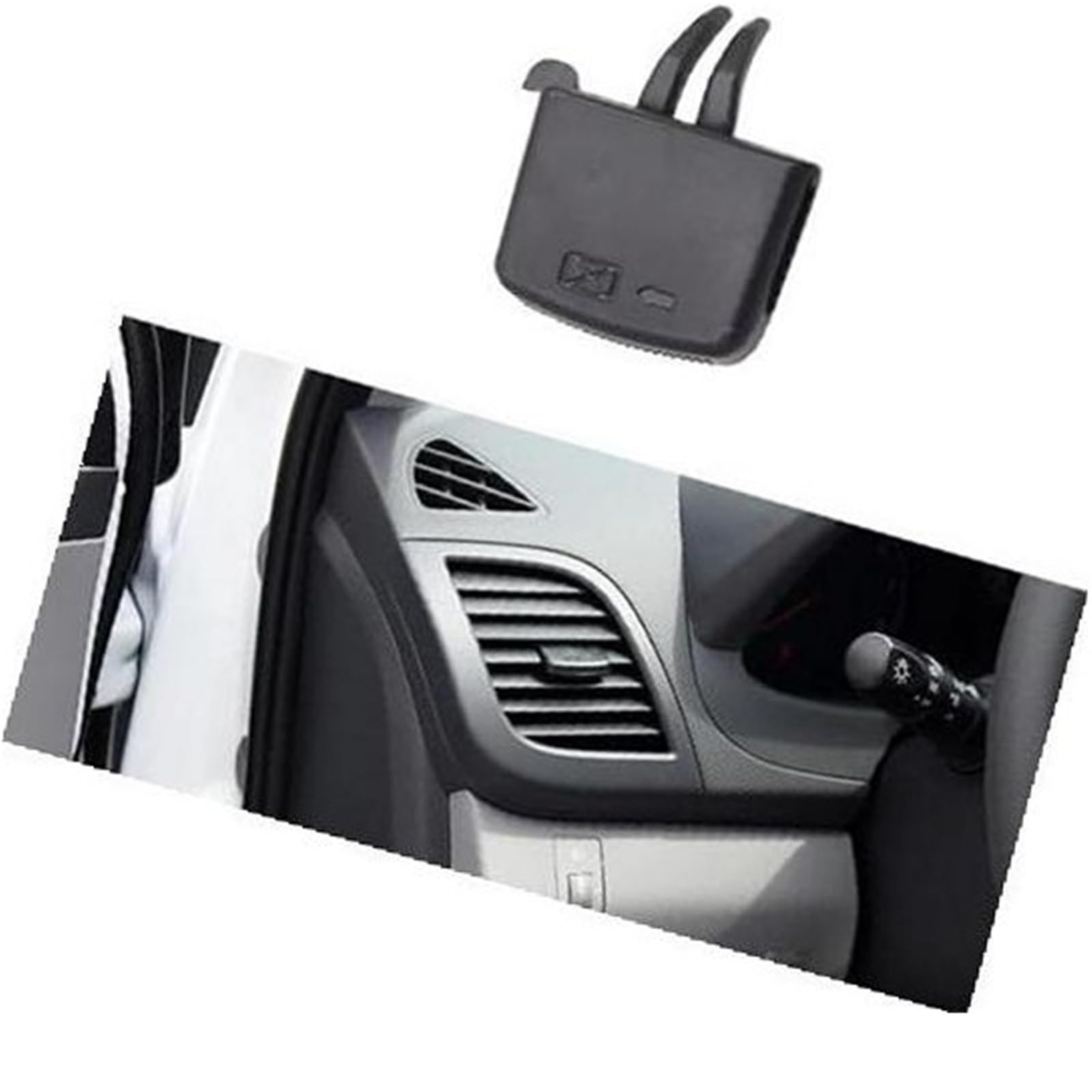 Pizgear Armaturenbrett-Entlüftungsöffnung, Auto-Entlüftungsgitter, Laschenclip, Klimaanlagenauslass, for Hyundai, for Verna, for Solaris 2010–2016 Auto-Lüftungsclip(Black NO.1) von Pizgear