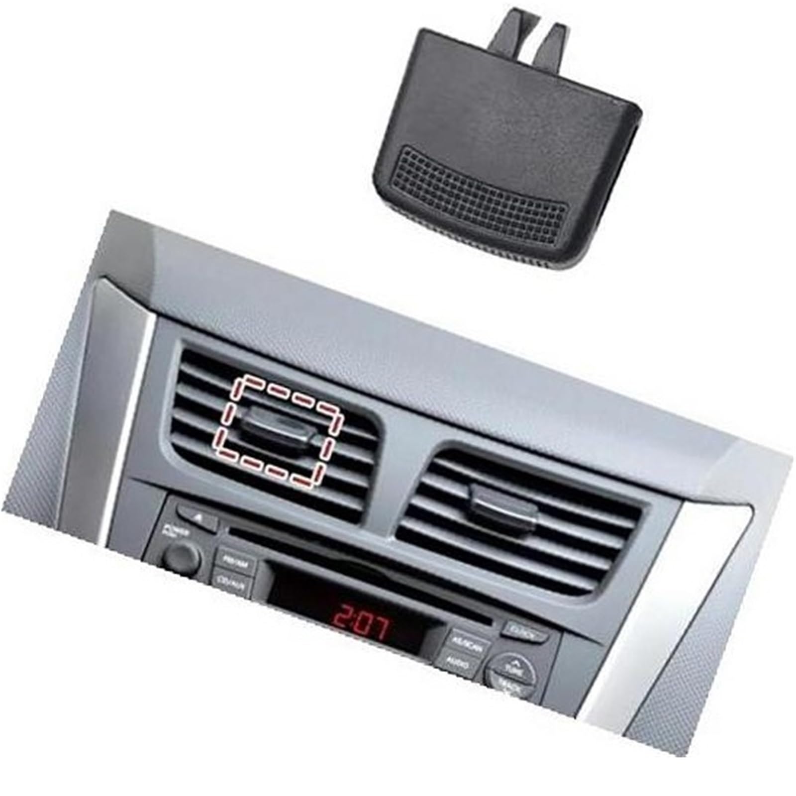 Pizgear Armaturenbrett-Entlüftungsöffnung, Auto-Entlüftungsgitter, Laschenclip, Klimaanlagenauslass, for Hyundai, for Verna, for Solaris 2010–2016 Auto-Lüftungsclip(Black NO.2) von Pizgear