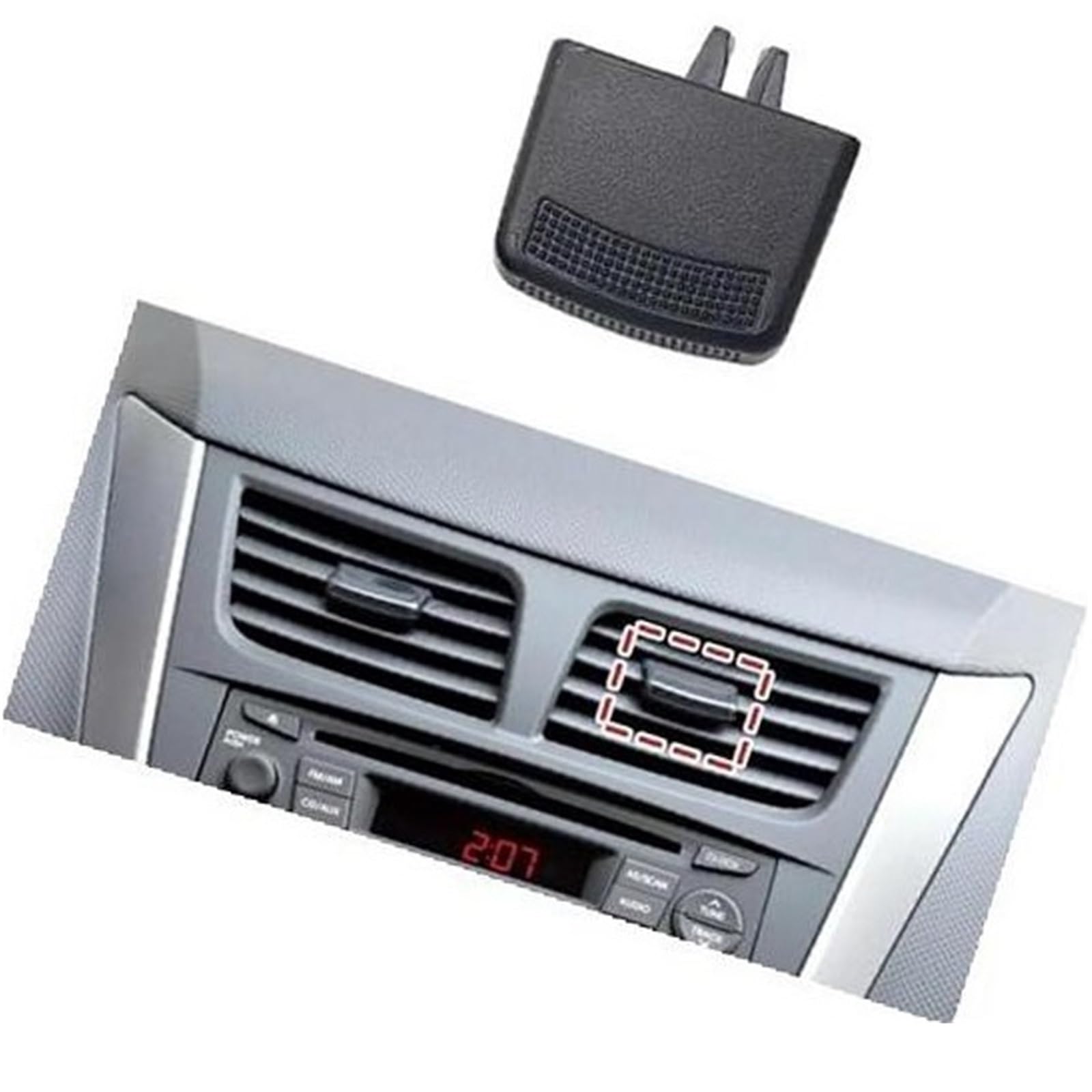 Pizgear Armaturenbrett-Entlüftungsöffnung, Auto-Entlüftungsgitter, Laschenclip, Klimaanlagenauslass, for Hyundai, for Verna, for Solaris 2010–2016 Auto-Lüftungsclip(Black NO.3) von Pizgear