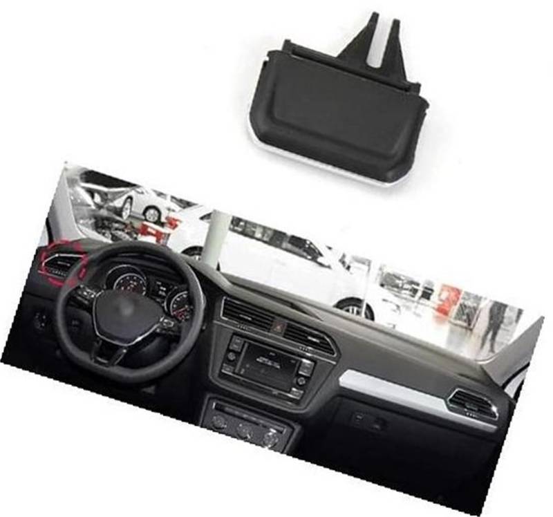 Pizgear Armaturenbrett-Entlüftungsöffnung, Auto-Front-AC-Entlüftungsgitter-Clip-Schieber, for VW, for Tiguan, 2017–2021 Auto-Lüftungsclip(Black NO.1) von Pizgear