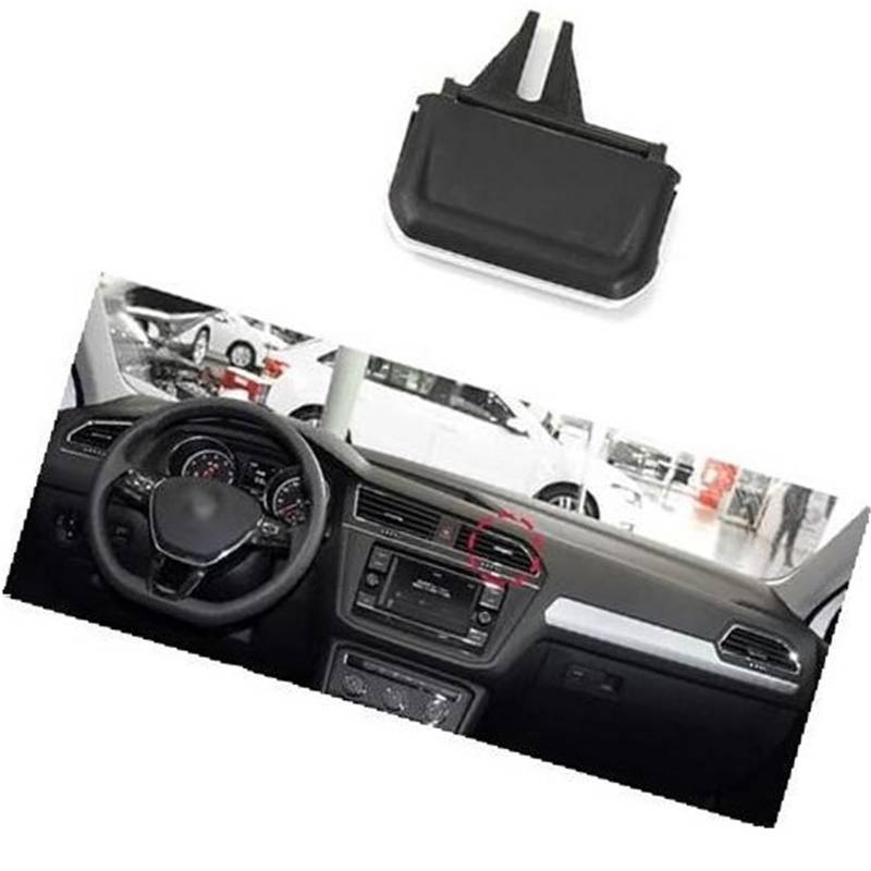 Pizgear Armaturenbrett-Entlüftungsöffnung, Auto-Front-AC-Entlüftungsgitter-Clip-Schieber, for VW, for Tiguan, 2017–2021 Auto-Lüftungsclip(Black NO.3) von Pizgear