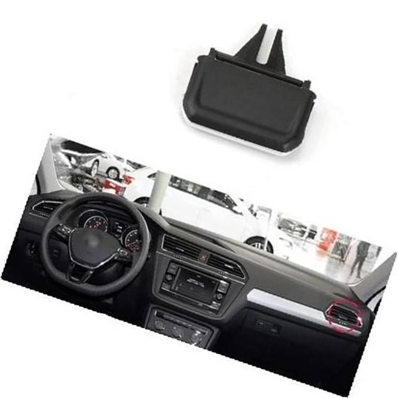 Pizgear Armaturenbrett-Entlüftungsöffnung, Auto-Front-AC-Entlüftungsgitter-Clip-Schieber, for VW, for Tiguan, 2017–2021 Auto-Lüftungsclip(Black NO.4) von Pizgear