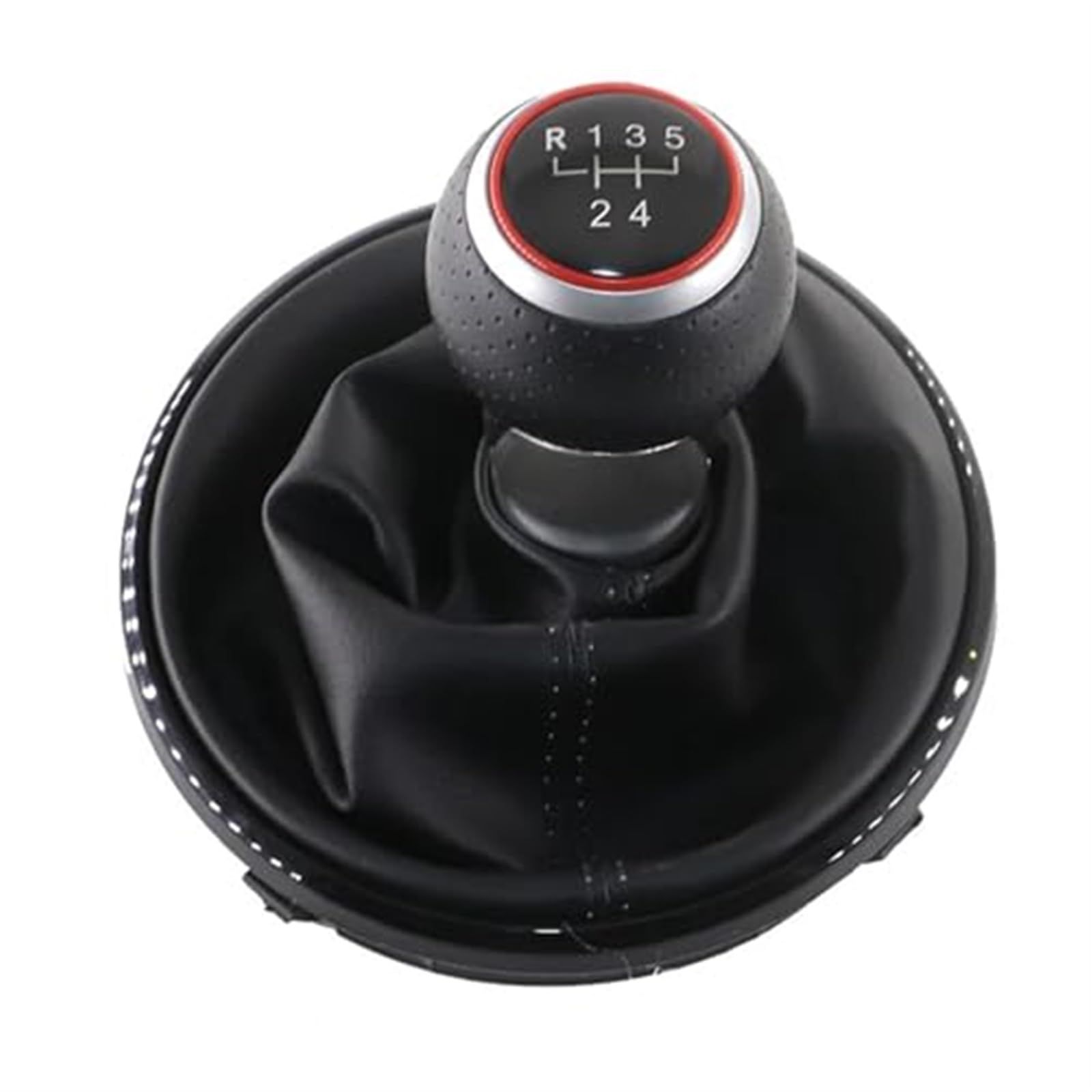 Pizgear Auto-Handschaltknauf, Kofferraumabdeckung, Gamasche, Schalthebel, Griff, for Skoda, Fabia 2 II, for Roomster 2006–2010 Auto-Schaltknauf(Black 5 Speed) von Pizgear
