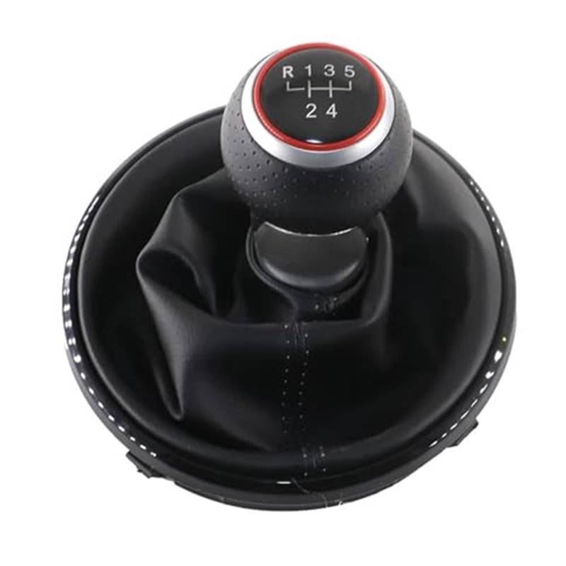 Pizgear Auto-Handschaltknauf, Kofferraumabdeckung, Gamasche, Schalthebel, Griff, for Skoda, Fabia 2 II, for Roomster 2006–2010 Auto-Schaltknauf(Black 5 Speed) von Pizgear