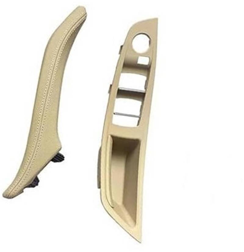 Pizgear Auto Innentürgriff Auto Links rechts Innentür Armlehnengriff Baugruppe, for, 5er F10 F11 F18 520i 523i 525i 528i 535i 2010-2017 RHD Auto-Innentürgriff(Black RHD Front 2pcs Beige) von Pizgear