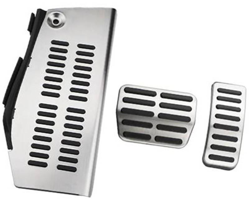 Pizgear Auto-Pedalabdeckung for A3 S3 8L 1995–2003, Edelstahl-Bremse, Dead Rest, Fußpedal-Schutzabdeckungen Autopedalabdeckung(Black at with Rest) von Pizgear