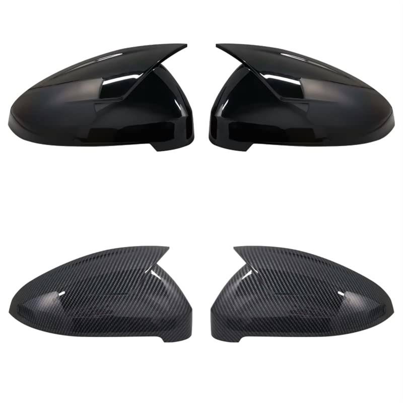Pizgear Auto-Rückspiegelkappen, for, A4 S4 B9 A5 S5 Avant, for ALLROAD, Quattro 2017-2020 Seitenspiegelabdeckungen ersetzen Carbonfaserfarbene Außenspiegel Ersatzteile Auto-Außenspiegelabdeckung(Blac von Pizgear