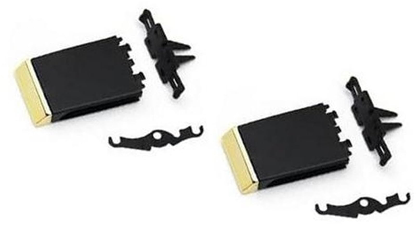 Pizgear Auto vorne hinten Air AC Vent Grille Tab Clip Reparatursatz, for Maserati, for Quattroporte 2013 2014 2015 2016 2017 2018-2022 Auto-Lüftungsclip(Black Model B 2PCS) von Pizgear