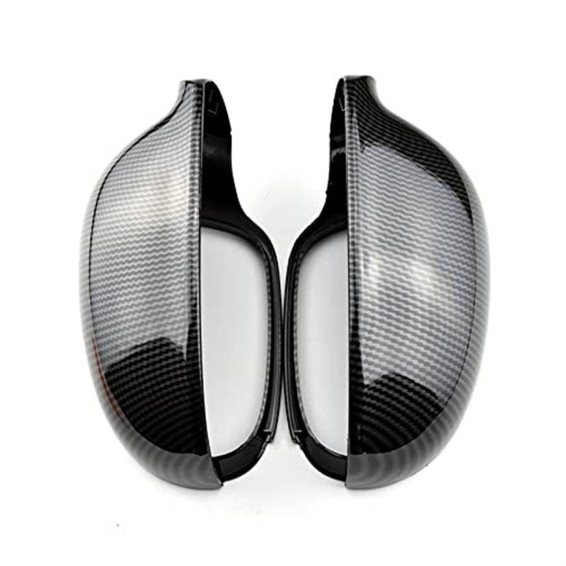 Pizgear Carbon Fiber Auto Seitenspiegelabdeckungen for Golf, 5 R32 GTI Standard 2006-2009 Rückspiegelabdeckungen Kappen Schalengehäuse Ersatz Außenspiegel Ersatzteile Auto-Außenspiegelabdeckung(CARBON von Pizgear