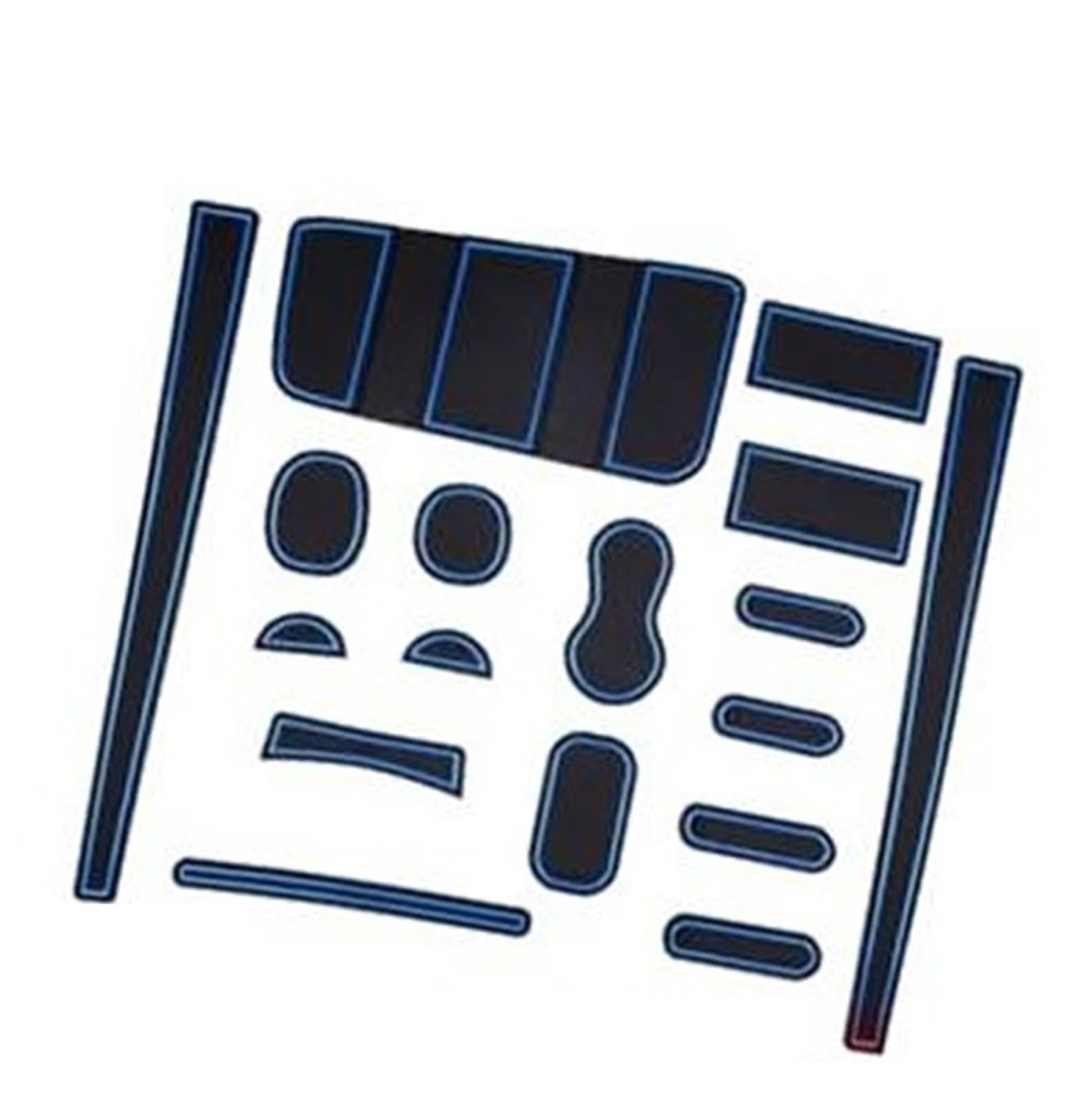 Pizgear For Fiat, Panda/Panda Cross 2021-2022 2023, Gummimatten Mittelkonsole Antirutschmatten Getränkehalter Gummimatte Armlehne Panda City Cross Hybrid Zubehör Anti-Rutsch-Matte für das Armaturenbre von Pizgear