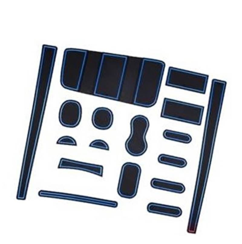 Pizgear For Fiat, Panda/Panda Cross 2021-2022 2023, Gummimatten Mittelkonsole Antirutschmatten Getränkehalter Gummimatte Armlehne Panda City Cross Hybrid Zubehör Anti-Rutsch-Matte für das Armaturenbre von Pizgear