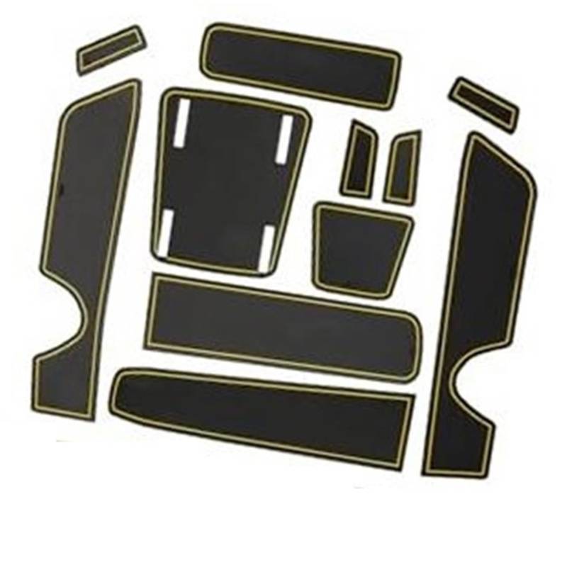Pizgear For Jeep, Avenger 2023 2024 Avenger EV Hybrid, Gummimatten Mittelkonsole Antirutschmatten Rutschfester Getränkehalter Gummimatte Armlehne Avenger 2023 Zubehör Anti-Rutsch-Matte für das Armatur von Pizgear