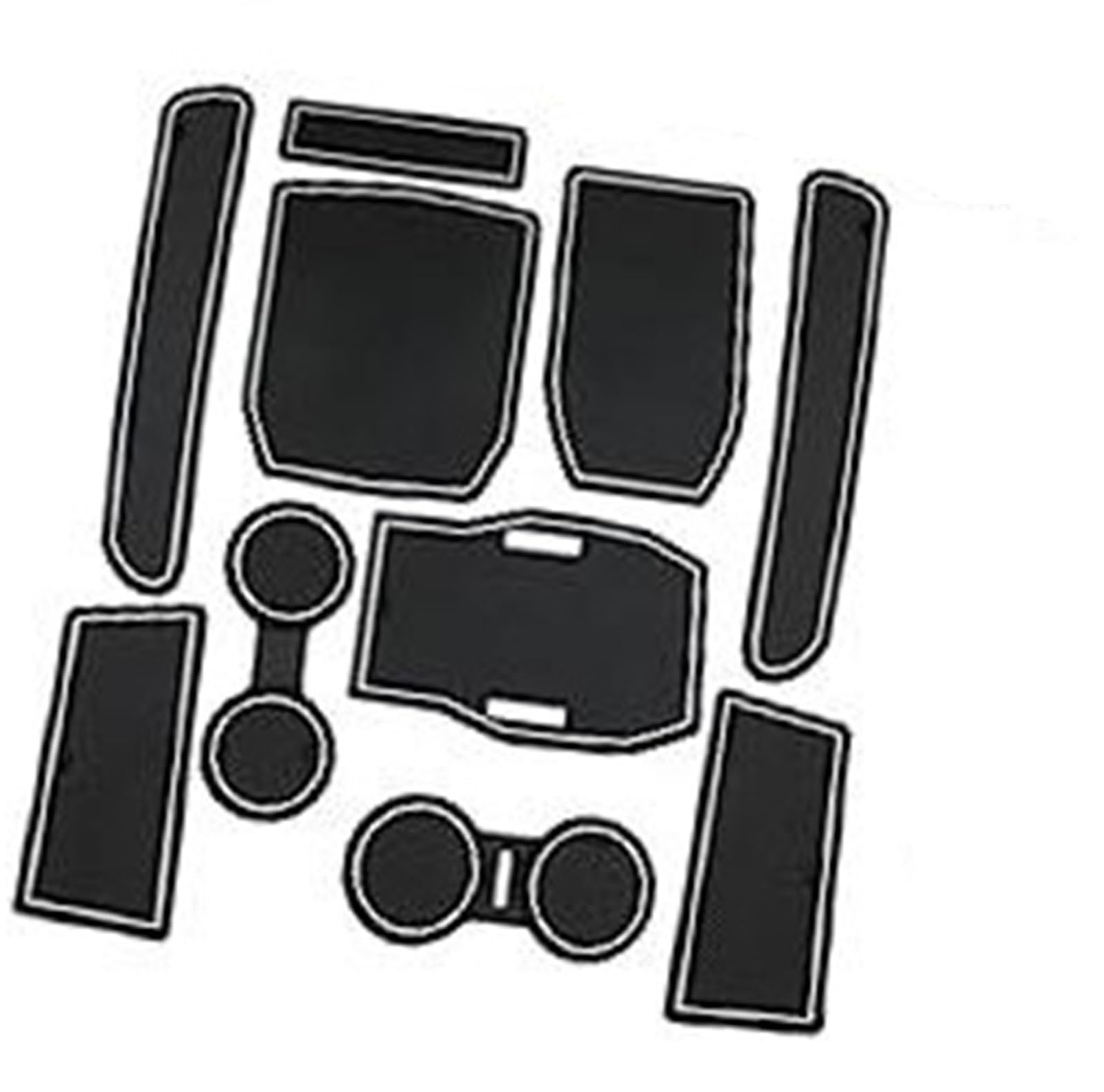 Pizgear For Renault, Austral E-Tech Hybrid 2023 2024 Auto Gummimatten, Automatten Türschlitzmatte Auto Armlehne Getränkehaltermatte Mittelkonsole Antirutschmatten Gummimatten Austral Zubehör Anti-Ruts von Pizgear