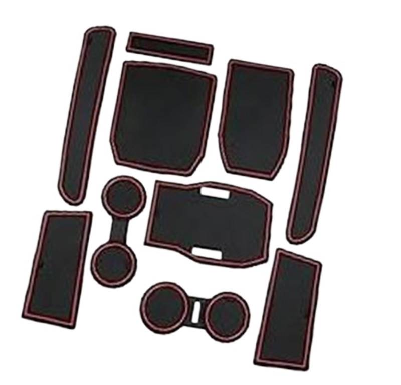 Pizgear For Renault, Austral E-Tech Hybrid 2023 2024 Auto Gummimatten, Automatten Türschlitzmatte Auto Armlehne Getränkehaltermatte Mittelkonsole Antirutschmatten Gummimatten Austral Zubehör Anti-Ruts von Pizgear