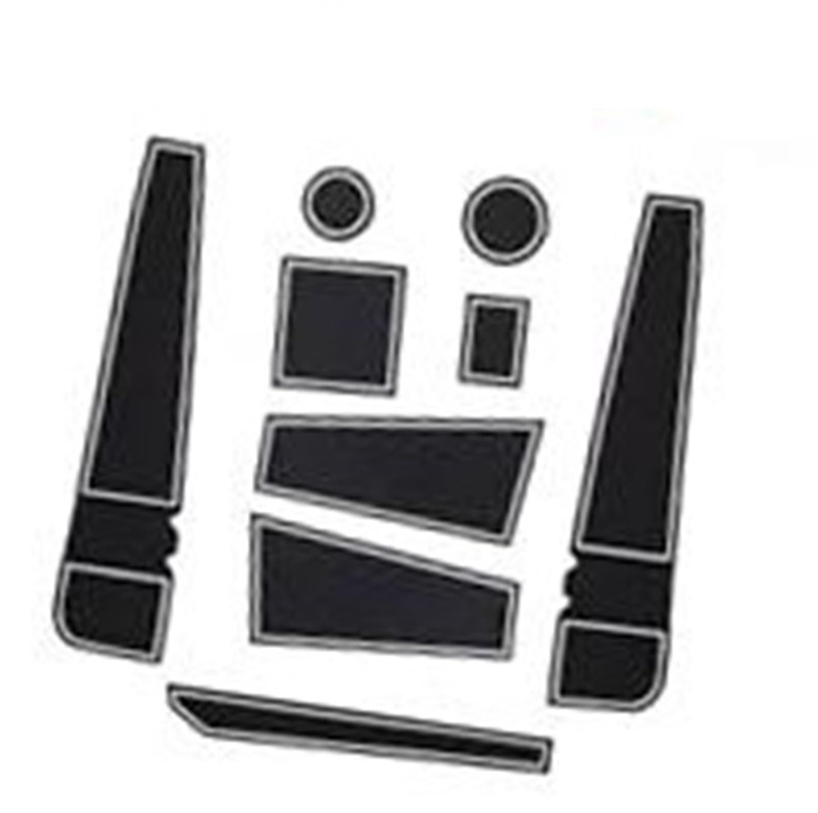 Pizgear For Seat, Arona, for Seat, Ibiza 6F KJ1 Facelift 2018-2024 Auto Gummimatten,Matten Türschlitzmatte Auto Armlehne Getränkehaltermatte Mittelkonsole Antirutschmatten Gummimatten, for Seat, Arona von Pizgear