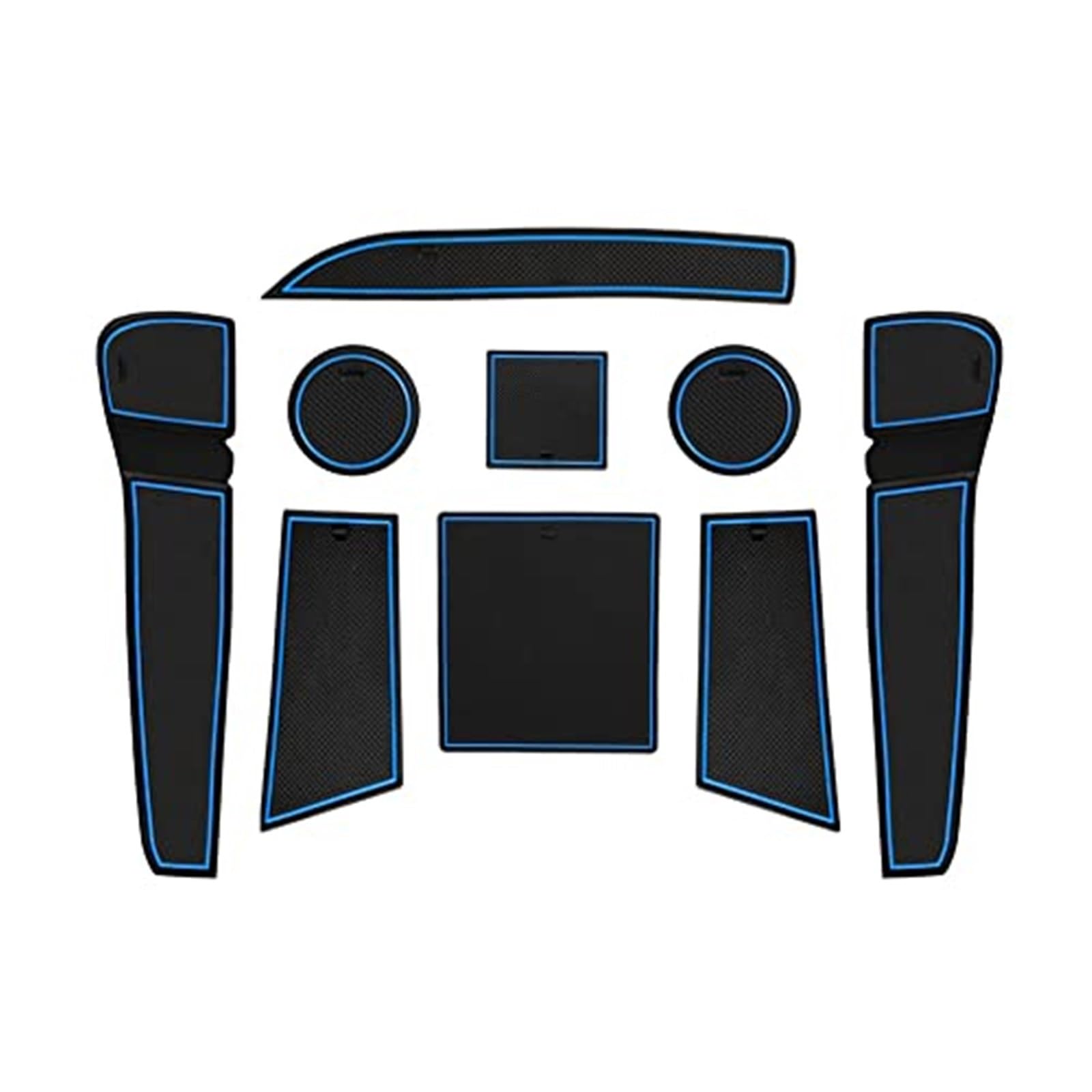 Pizgear For Seat, Arona FR SUV 2017+ Auto-Gummimatten, Auto-Türschlitzmatte, Auto-Armlehne, Getränkehaltermatte, Mittelkonsole, rutschfeste Matte, Arona Autozubehör-Gummimatte, 9 Stück/Paket Anti-Ruts von Pizgear