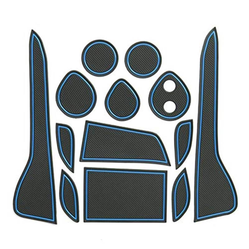 Pizgear For Toyota, for C-HR CHR 2016-2023 Auto Antirutschmatten, Autotürschlitzmatten Armlehne Getränkehaltermatte Mittelkonsole Gummimatten, CHR Zubehör, 13 Stück/Satz Anti-Rutsch-Matte für das Arma von Pizgear