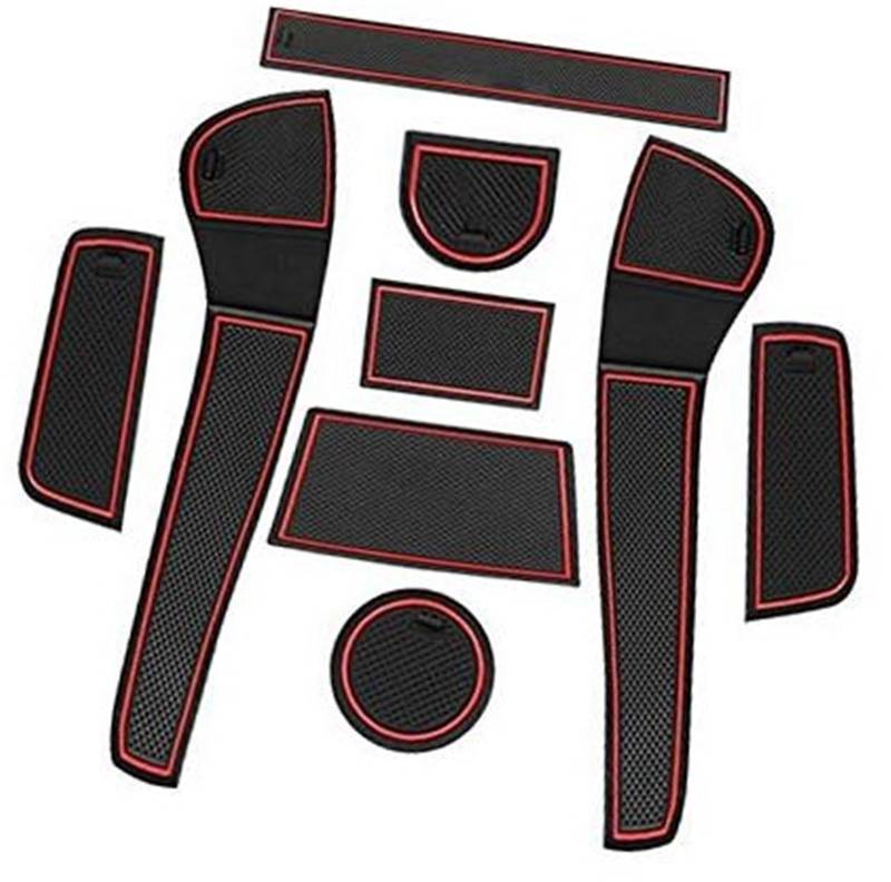 Pizgear For VW, Up, for Seat, MII, for Skoda, Citigo 2013-2022 2023 UK Gummimatten, Antirutschmatten Mittelkonsole Anti-Rutsch-Becher Getränkehalter Gummimatte Armlehne Ablagepolster Autoinnenausstatt von Pizgear