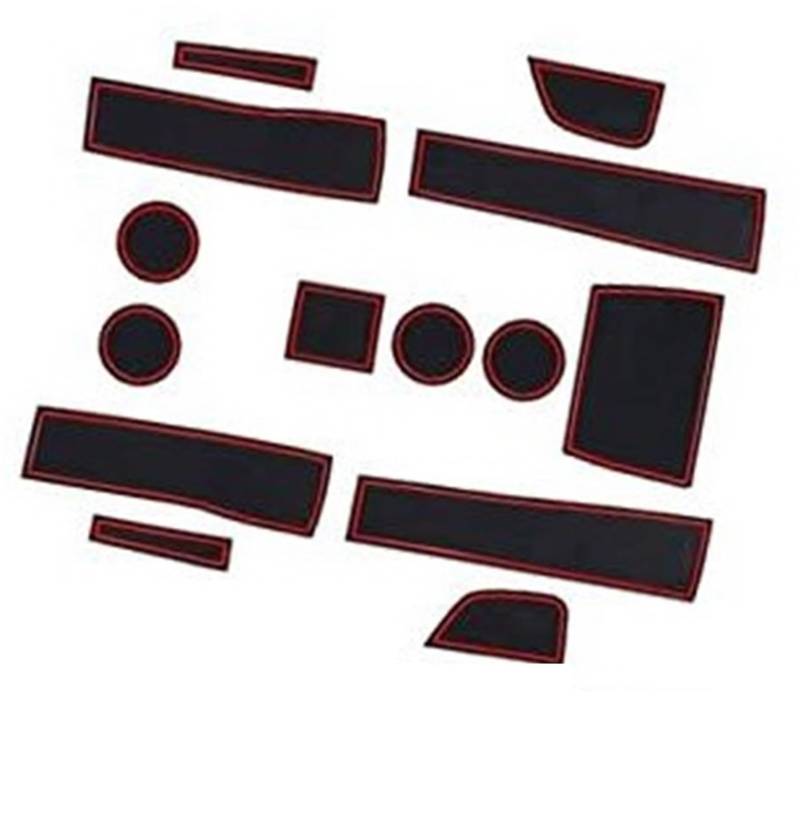 Pizgear Gummimatten Auto Mittelkonsole Antirutschmatten, for Renault, Arkana 2021 2022 Anti-Staub Getränkehalter Gummimatte Armlehne Aufbewahrung Innenzubehör Anti-Rutsch-Matte für das Armaturenbrett von Pizgear