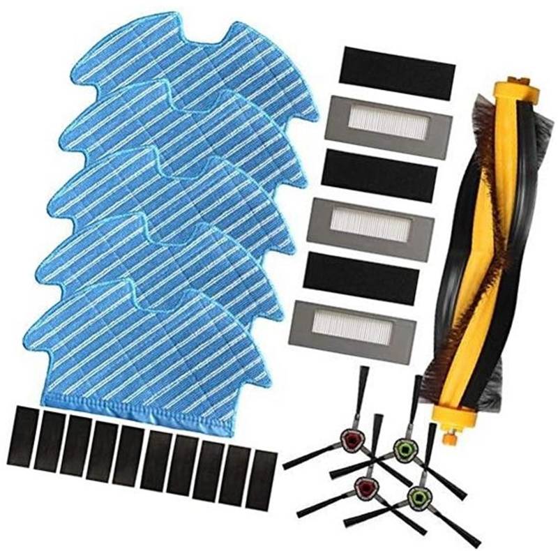 Pizgear Hauptseitenbürstenfilter-Wischtuch for Ecovacs Deebot Ozmo 900 DN5G Staubsaugerteile Staubsauger-Ersatzset von Pizgear