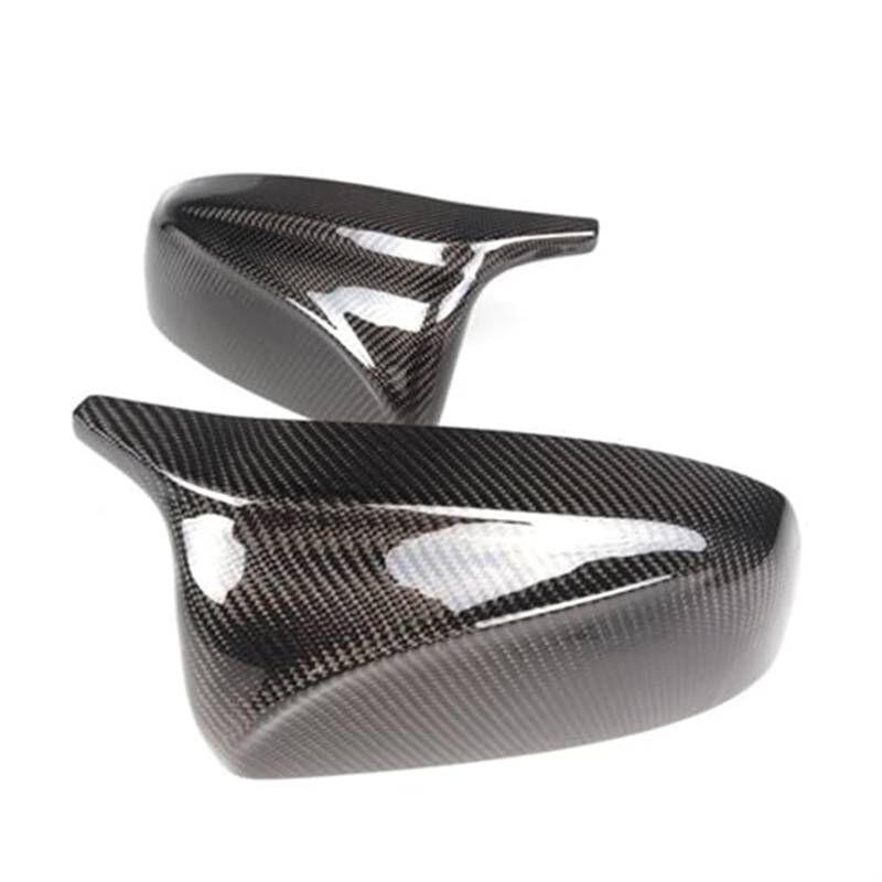 Pizgear Kohlefaser/ABS, 2X Spiegelabdeckung X5 X6 Autoseitenrückspiegelkappen-Abdeckungsschale Ersatz, for, X5 X6 E70 E71 2007-2013 Außenspiegel Ersatzteile Auto-Außenspiegelabdeckung(Black Carbon FI von Pizgear