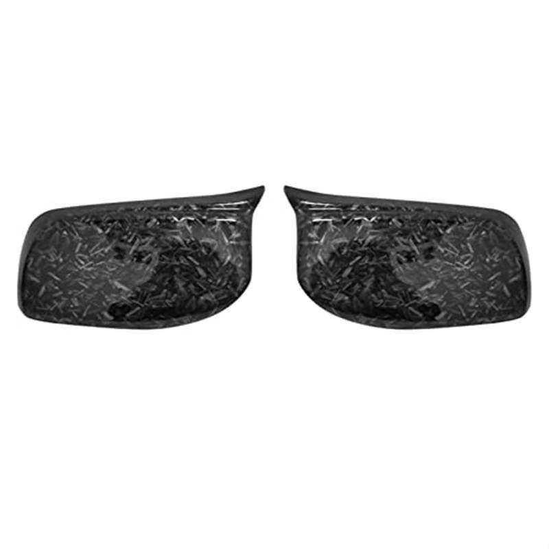Pizgear Kohlefaser Auto Rückansicht Tür Außenspiegel Seitenspiegel Abdeckung Kappen Shell Fall, for, E60 E61 E63 E64 5 Serie Modell 2004-2008 Außenspiegel Ersatzteile Auto-Außenspiegelabdeckung(Black von Pizgear