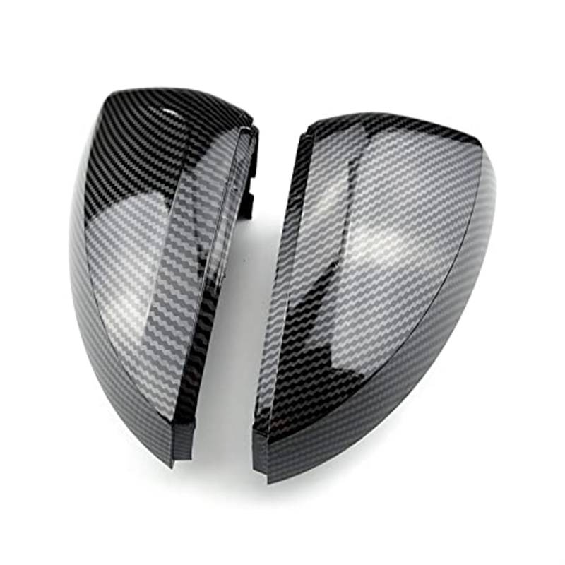 Pizgear Kohlefaser for Polo, Mk6 AW GTI 2018-2020 Autoseite Rückansicht Rückspiegelabdeckung Ersatz Außenspiegel Ersatzteile Auto-Außenspiegelabdeckung von Pizgear