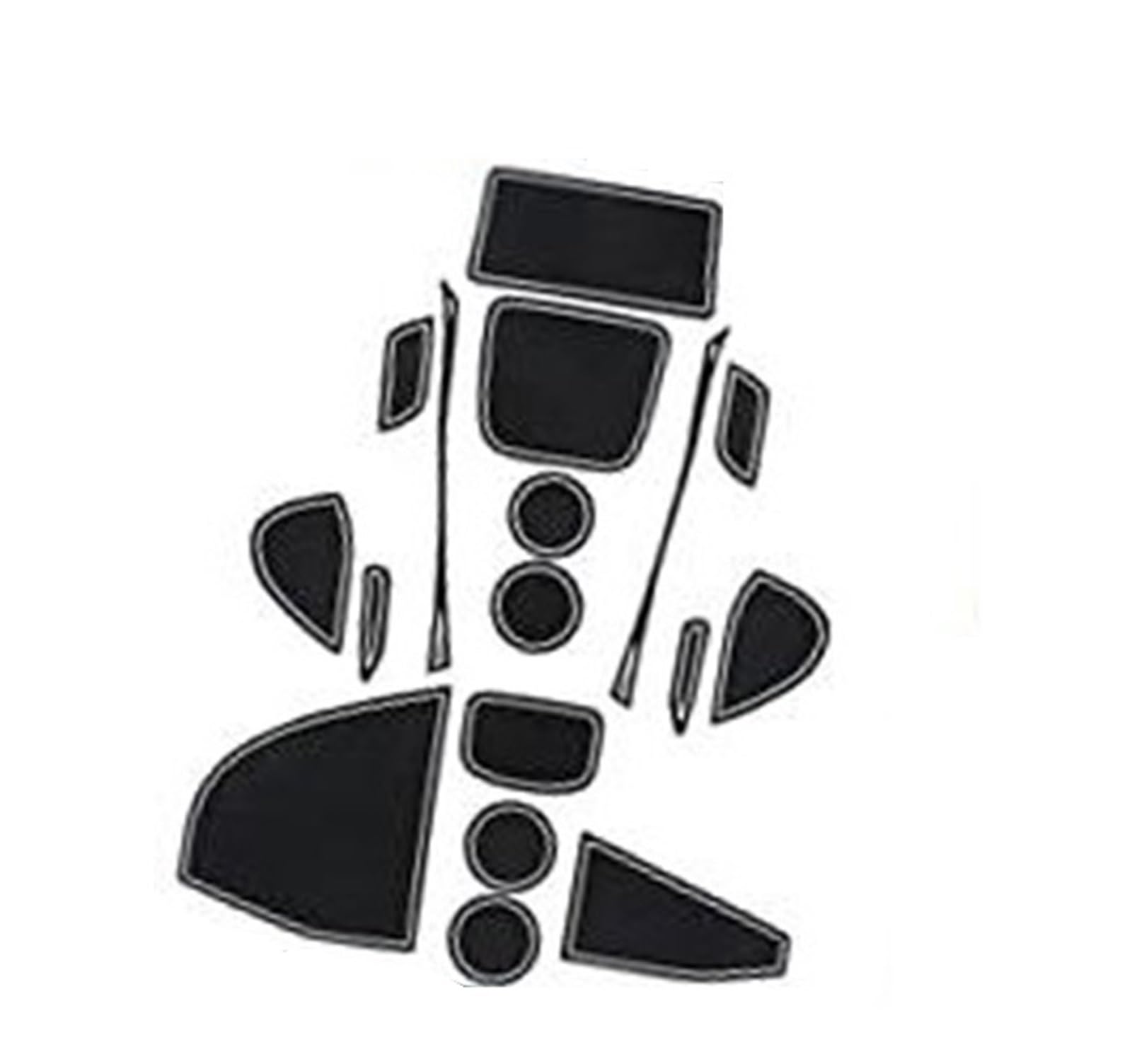 Pizgear Kompatibel mit 2021 2022 2023, for Toyota, Yaris Cross SUV Auto Gummimatten, Automatten Türschlitzmatte Auto Armlehne Getränkehalter Matte Mittelkonsole Antirutschmatte Yaris Cross Zubehör Gum von Pizgear