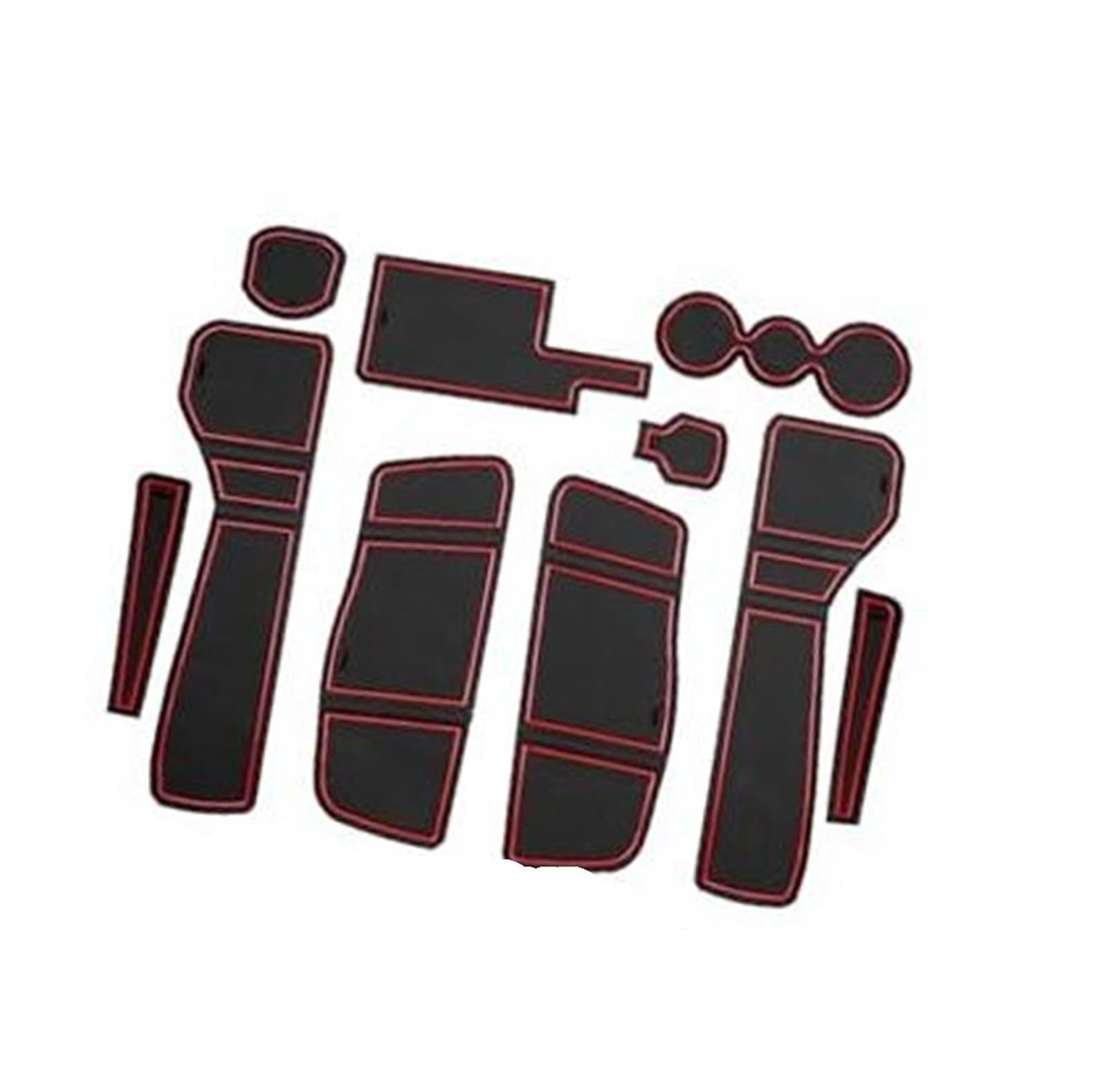 Pizgear Kompatibel mit Cupra, Formentor 2022-2024 [Elektronisches Automatikgetriebe] Antirutschmatten Mittelkonsole Anti-Rutsch-Getränkehalter Gummimatte Armlehne Ablagepolster Türschlitze Zubehör Ant von Pizgear