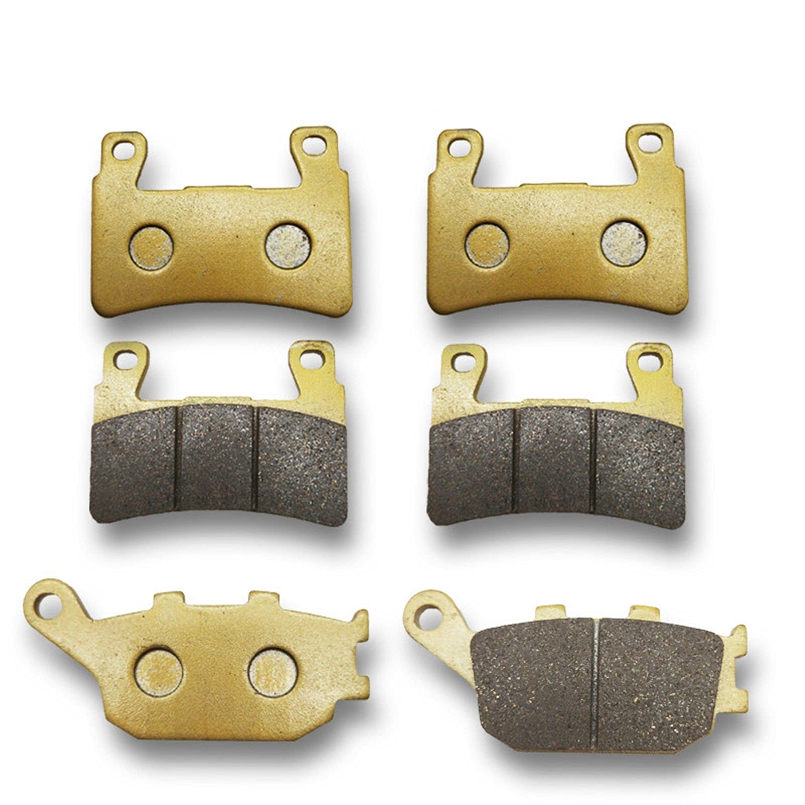 Pizgear Motorrad-Bremsbeläge vorn und hinten, for CB400 SF 2004-2005 CBR600 F2 F3 F4 F4i 1999-2006 VTR1000 00-07 CBR900 CB1300 Motorrad-Bremsbeläge(All 3 Pair) von Pizgear