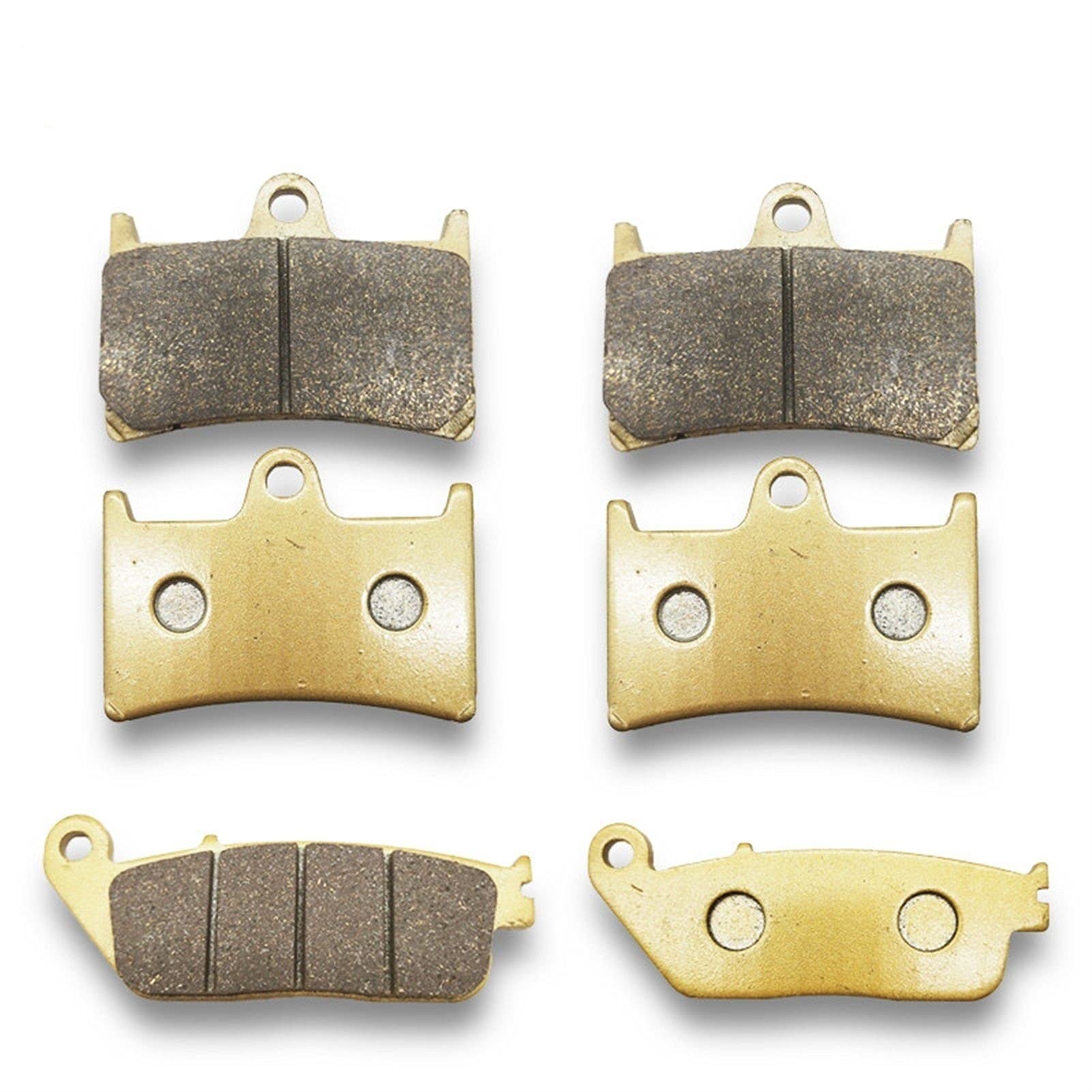 Pizgear Motorrad-Bremsbeläge vorn und hinten, for MT-01 MT01 MT 01 2005 2006 Motorrad-Bremsbeläge(3 Pairs All) von Pizgear