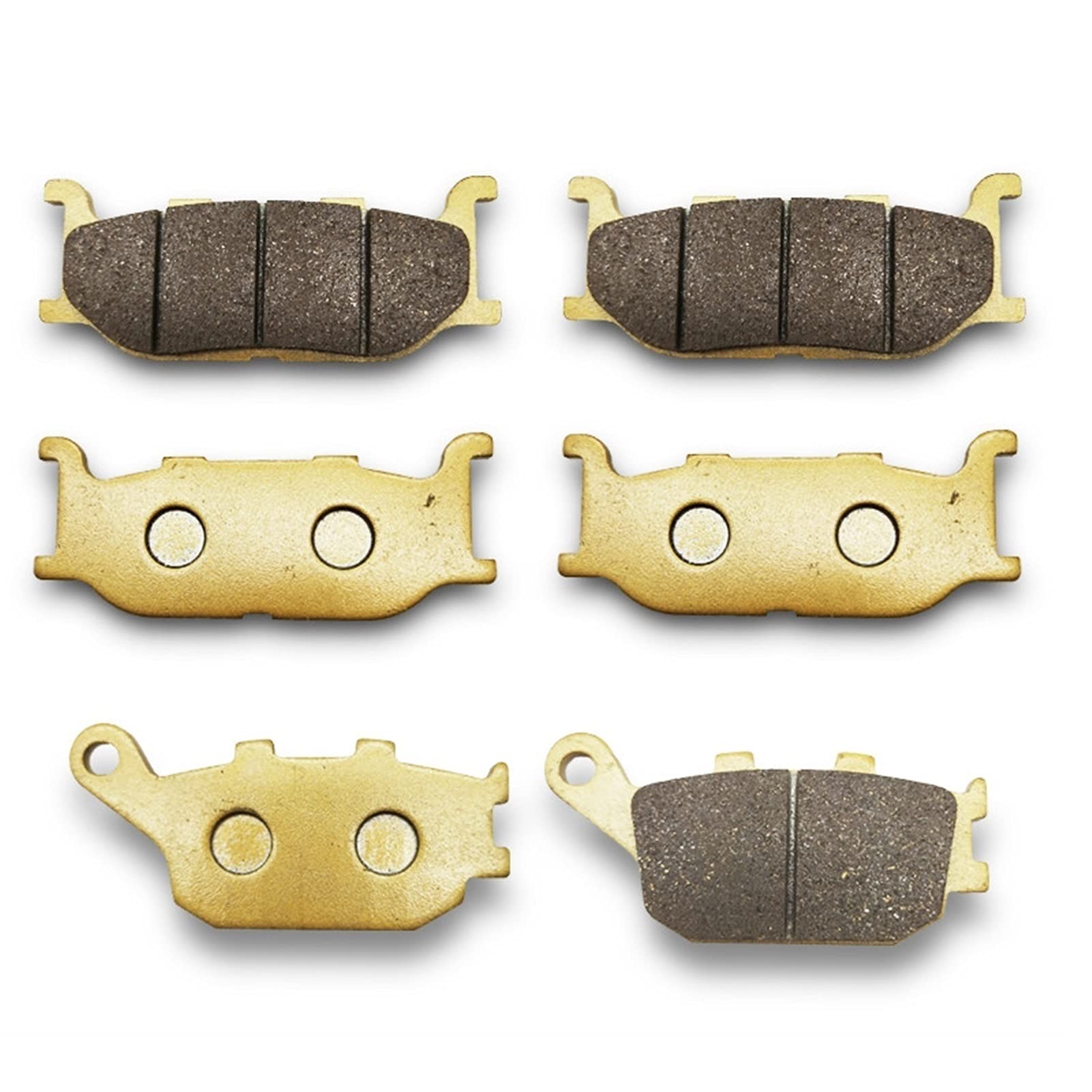 Pizgear Motorrad-Bremsbeläge vorne und hinten, for Yamaha, FZ 6 FZ6, for Fazer, Verkleidung 2 Kolben-Bremssattel 2004-2007 XJ6 XJ 6 S Diversion 2013 Motorrad-Bremsbeläge(3 Pairs All) von Pizgear